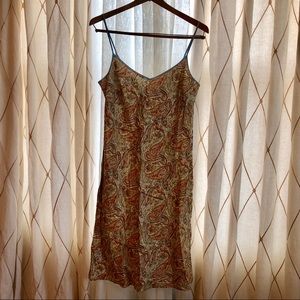 J Crew Paisley Slip Dress
